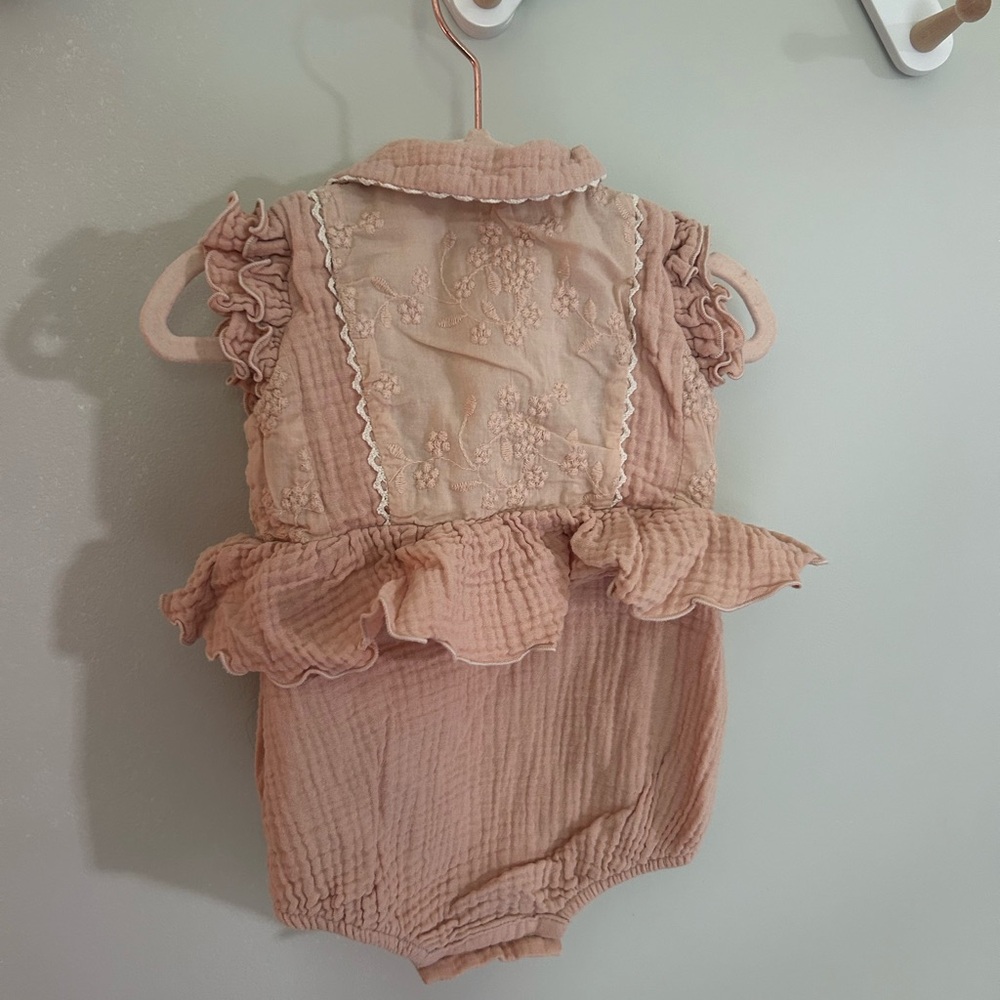 Pink Ruffled Baby Romper - Picture 4 of 4